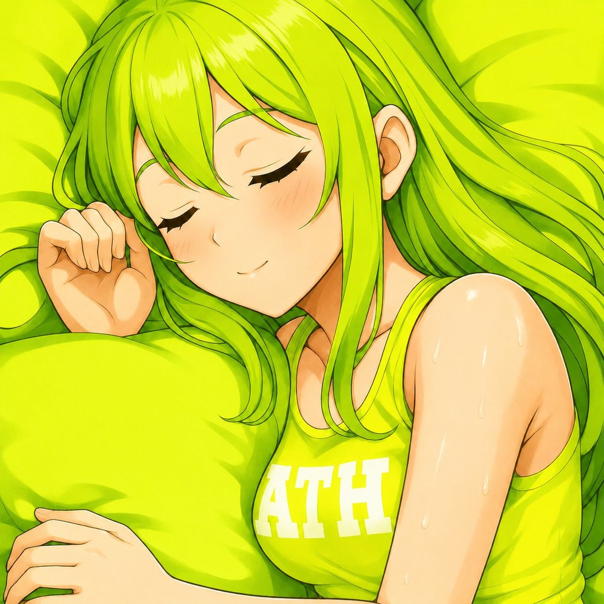 Ath Girl green themed artwork